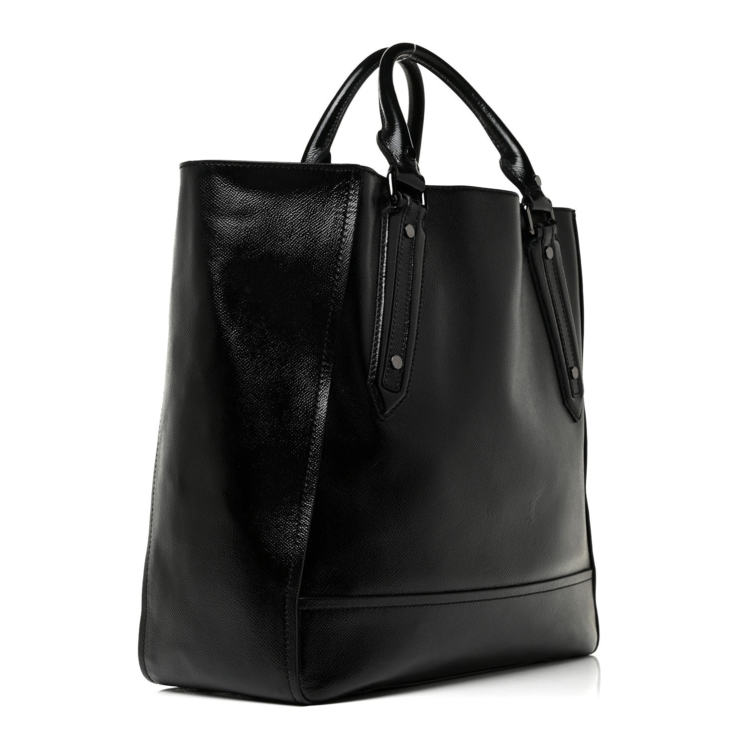 Burberry Patent Large Somerford Tote Black 3 of 20