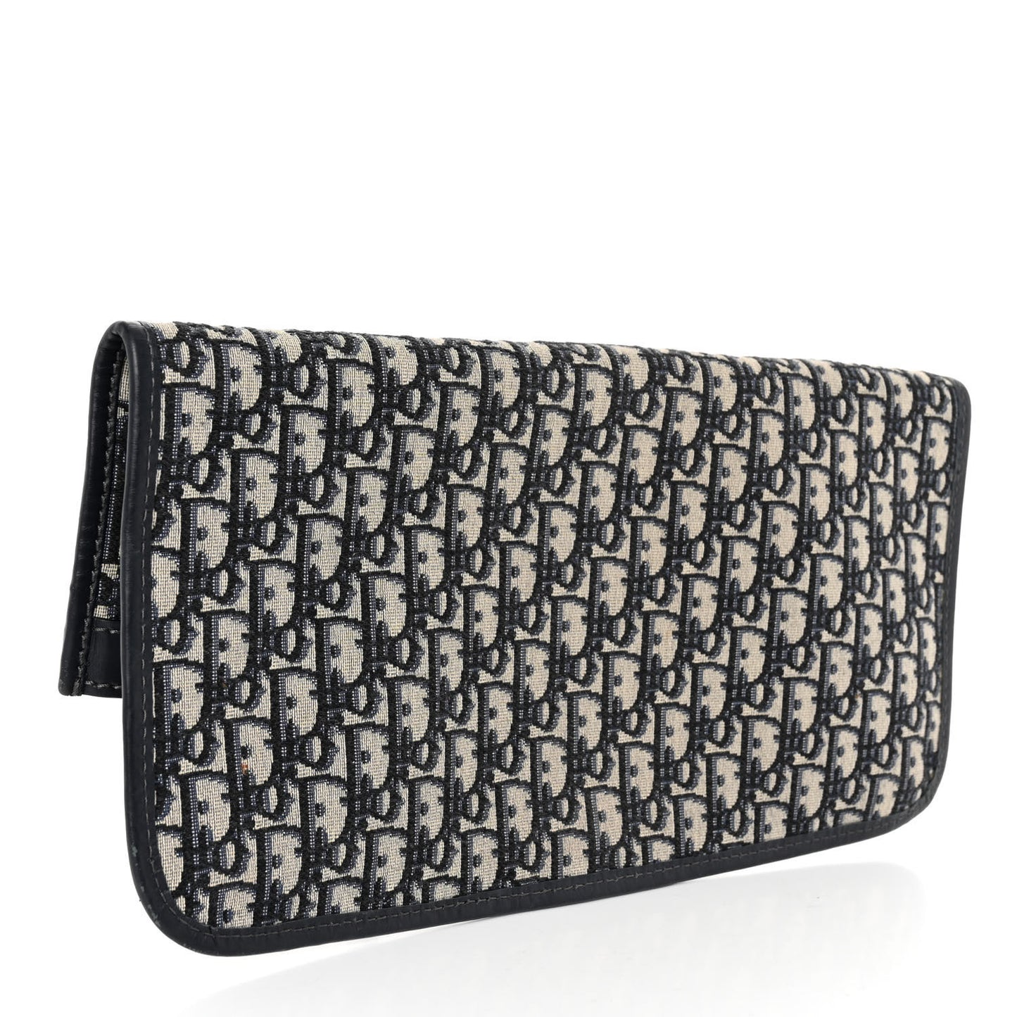 Oblique Fold Over Clutch Blue