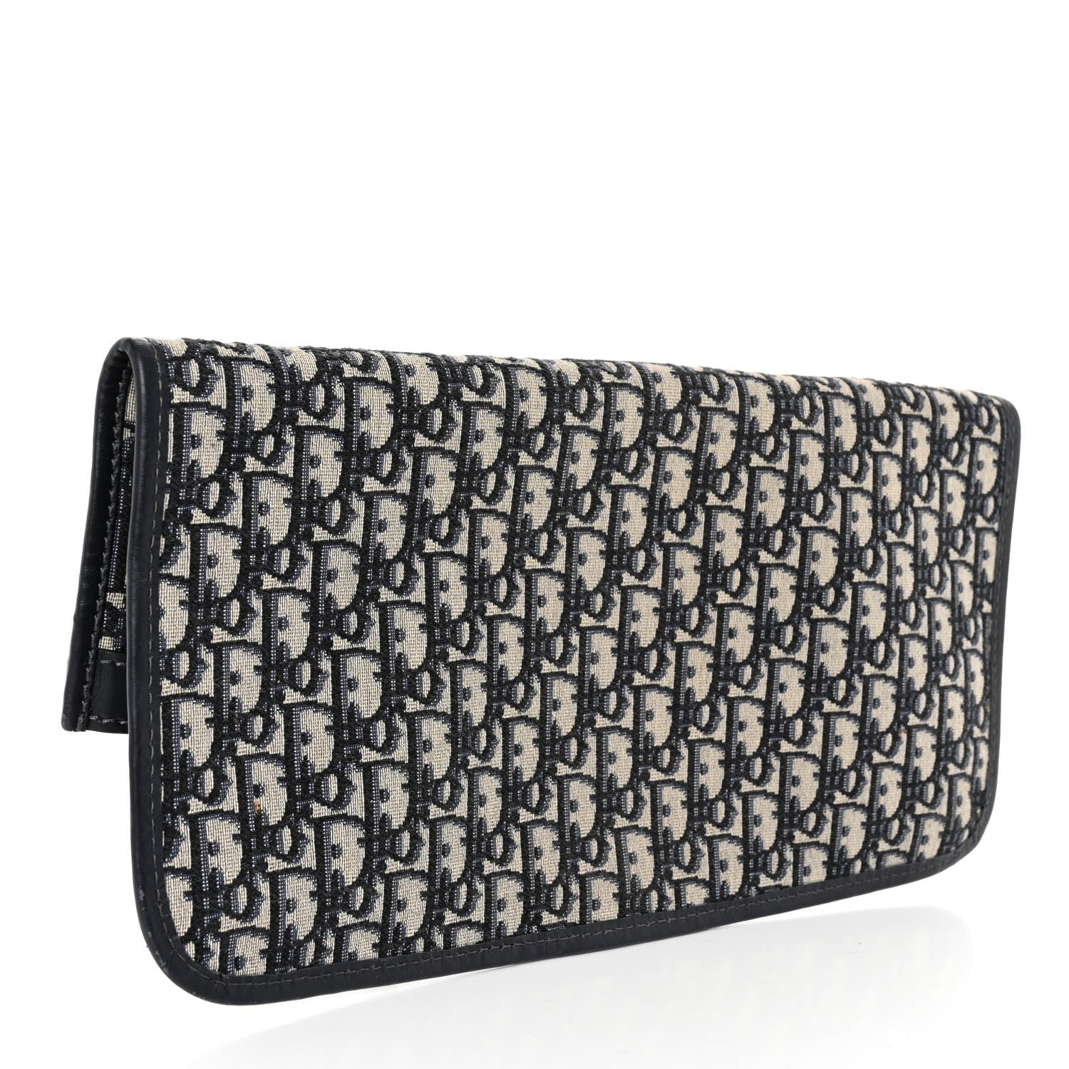 Christian Dior Oblique Fold Over Clutch Blue 3 of 10