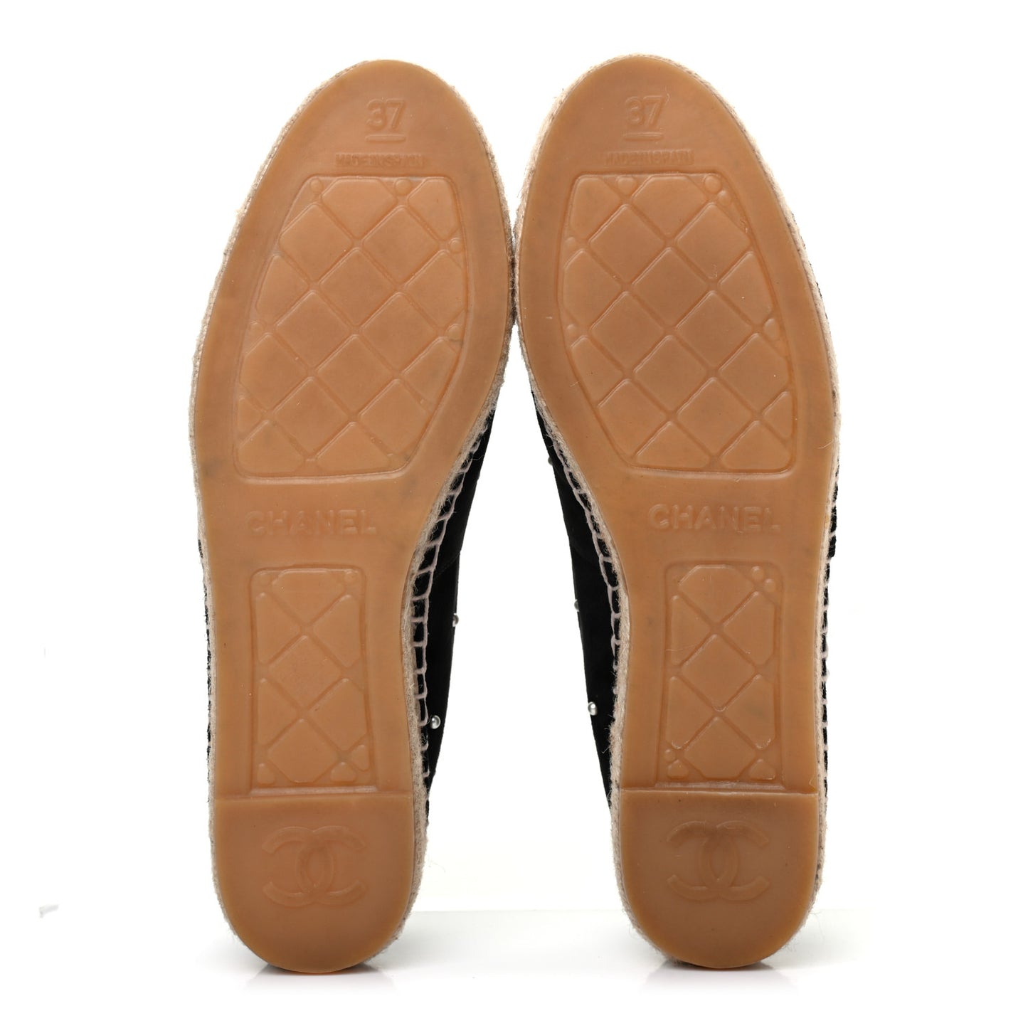 Suede Pearl CC Espadrilles 37 Black