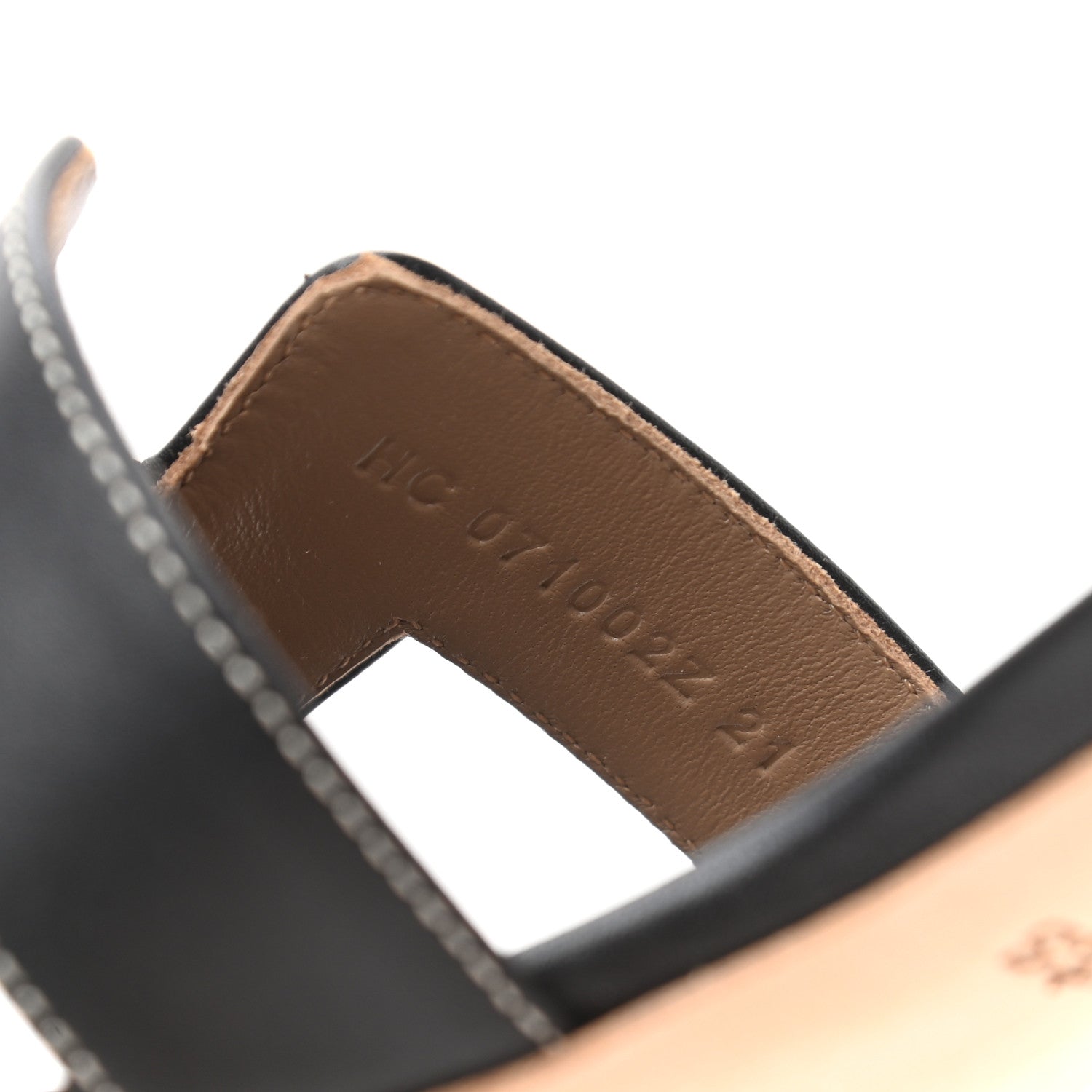 Hermes Calfskin Oasis Sandals 37 Black 9 of 10
