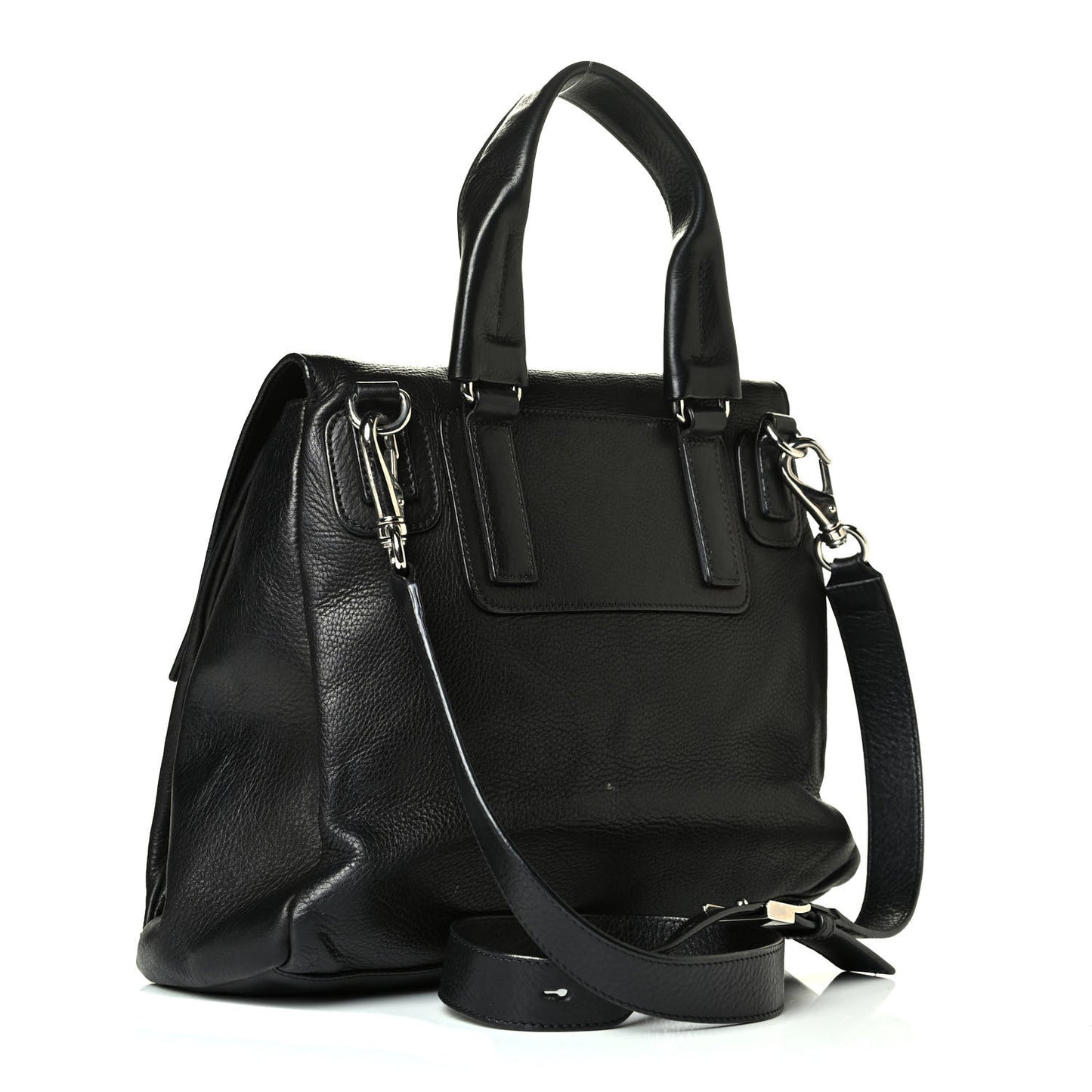 Calfskin Small Pandora Pure Flap Bag Black