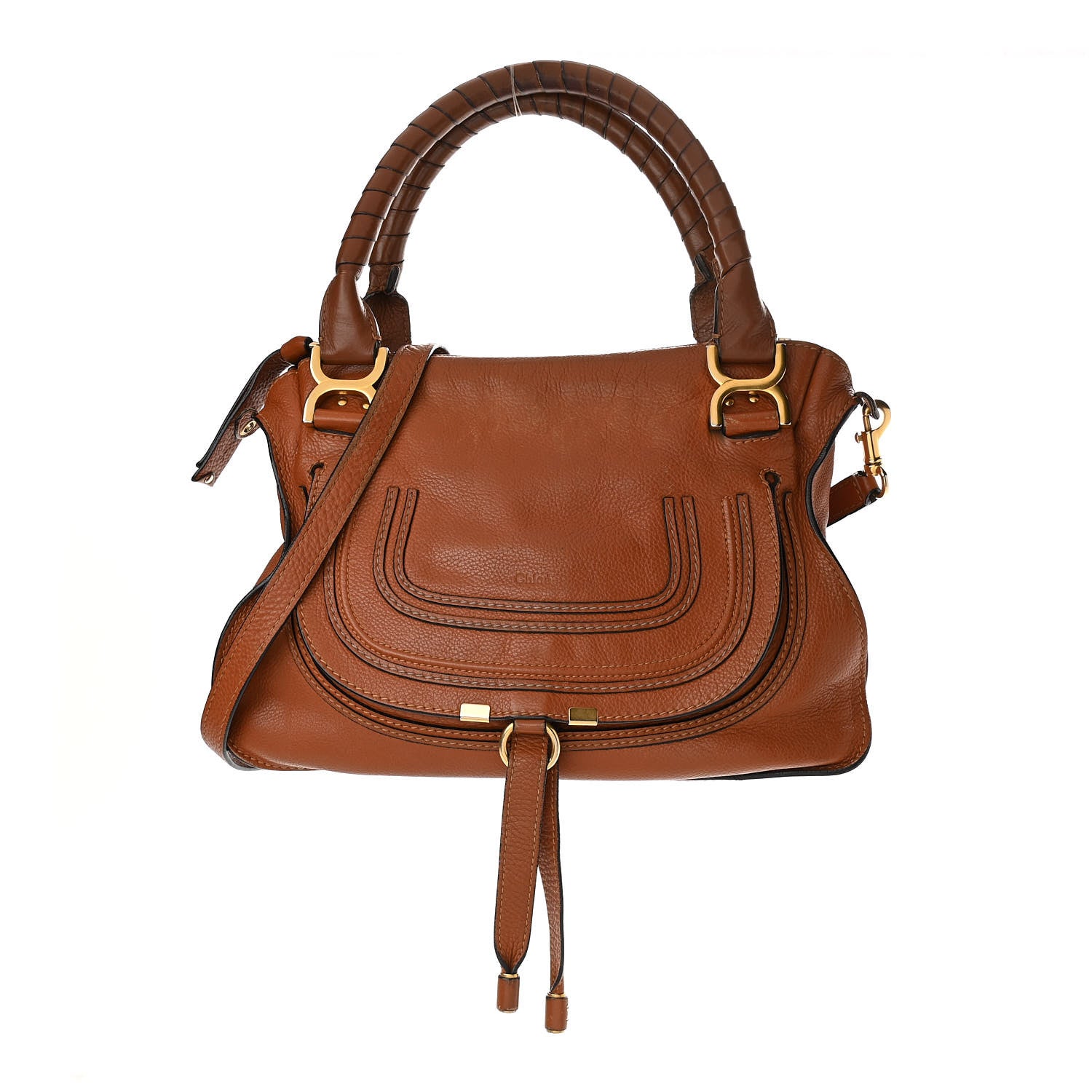 Chloe Calfskin Medium Marcie Satchel Tan 1 of 22