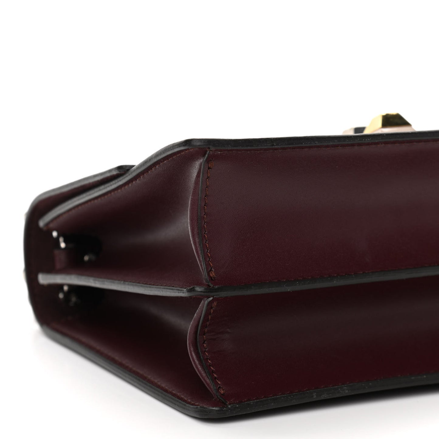 Vitello Liberty Studded Small Kan I Shoulder Bag Bordeaux Multicolor