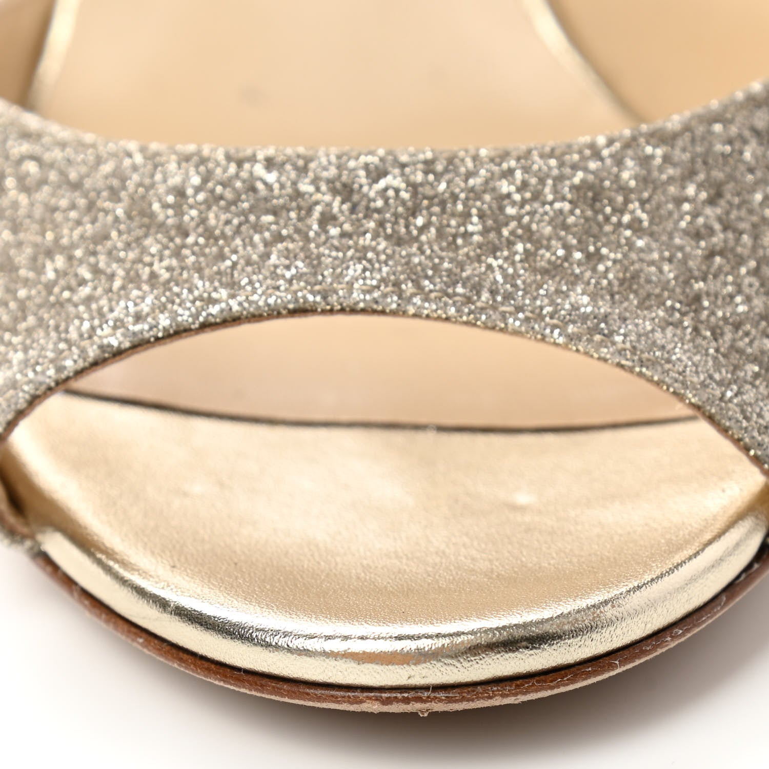 Jimmy Choo Glitter Ankle Strap Pumps 36 Gold 11 of 11