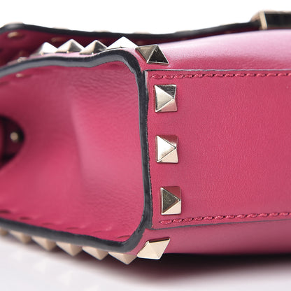 Valentino Garavani Vitello Medium Rockstud Flip Lock Crossbody Bag Fuchsia 9 of 10