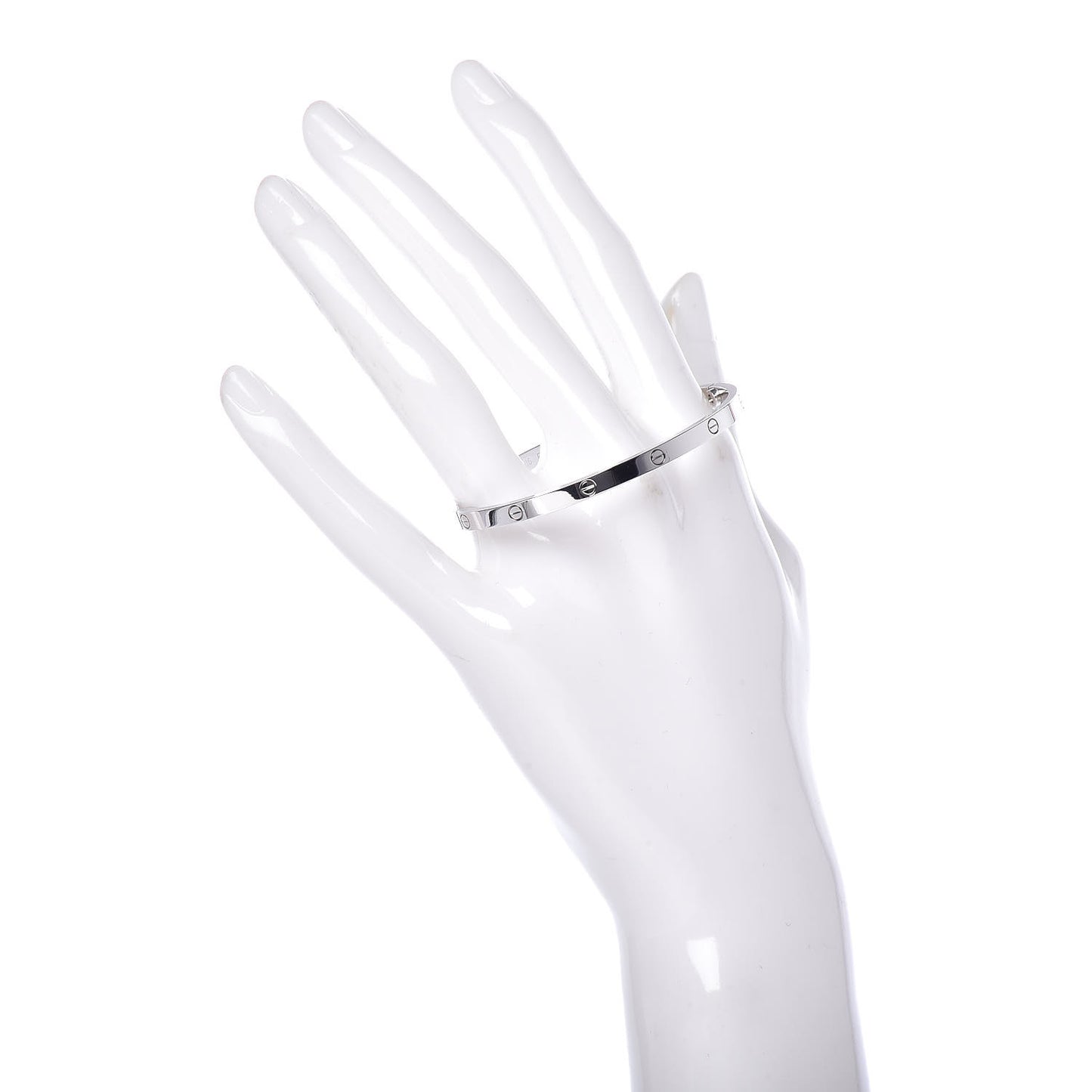18K White Gold Small LOVE Bracelet 16