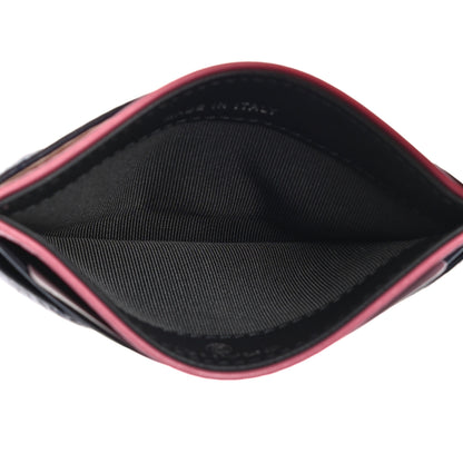 Chanel Aged Calfskin Chevron Quilted Gabrielle Card Holder Wallet Pink Navy Charcoal 7 of 12