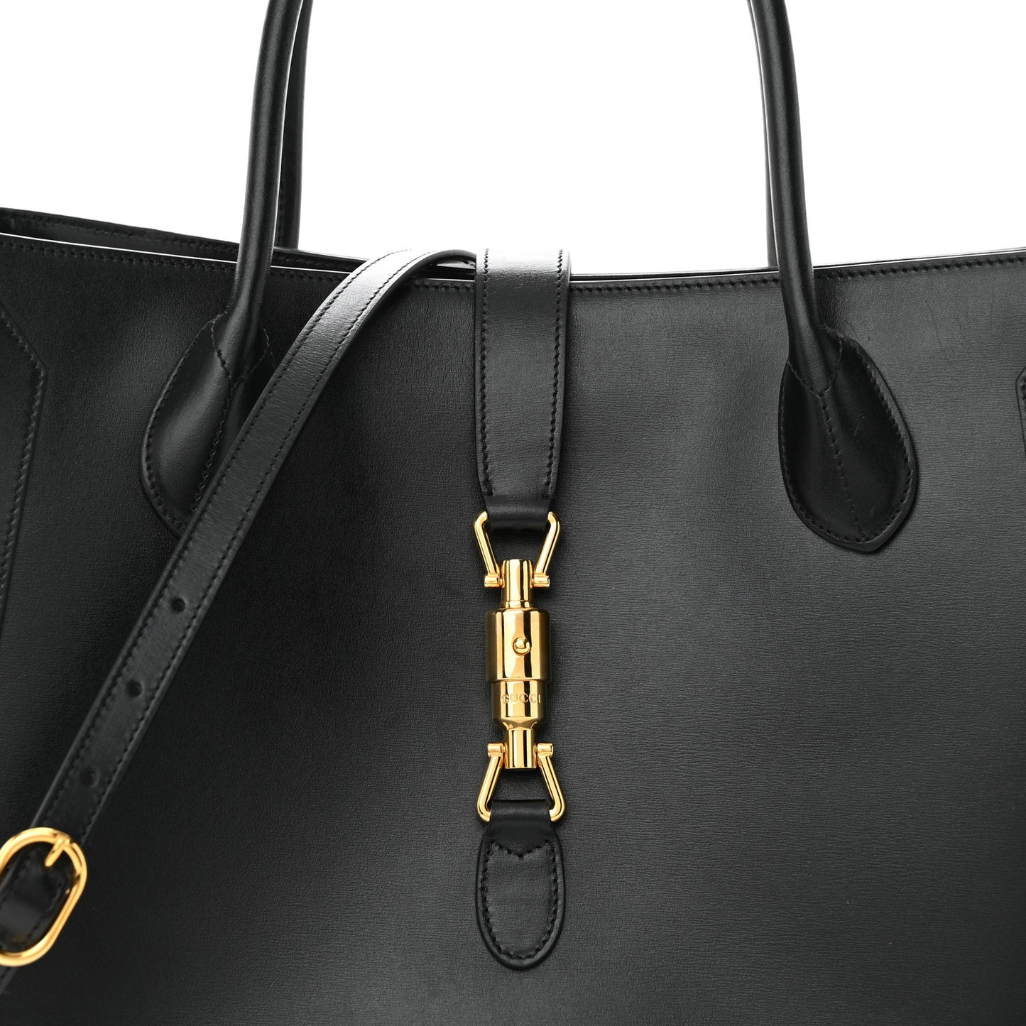Boarded Plutone Calfskin Large Jackie 1961 Tote Black