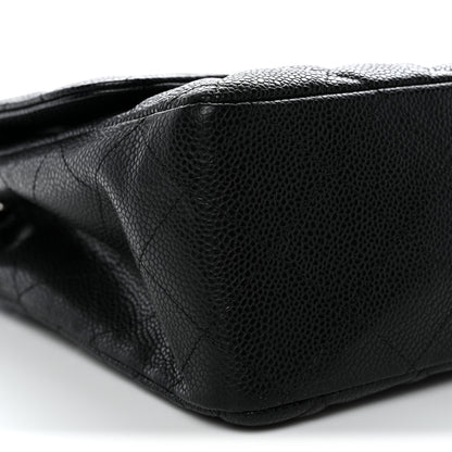 Chanel Caviar Quilted Jumbo Single Flap Black 9 of 10