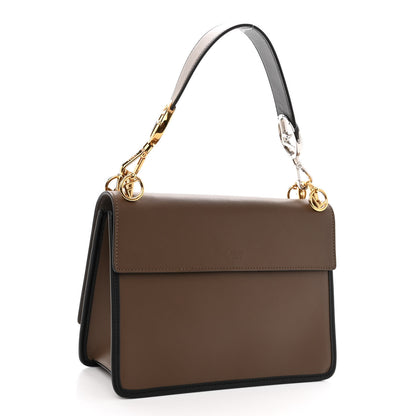 Fendi Vitello Century F is Fendi Bi-Color FF 1974 Embossed Kan I Shoulder Bag Maya Black 3 of 10