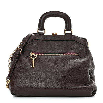 Dolce & Gabbana Calfskin Key Zip Tote Dark Red 1 of 7