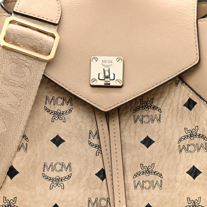 MCM Visetos Small Essential Backpack Beige 7 of 12