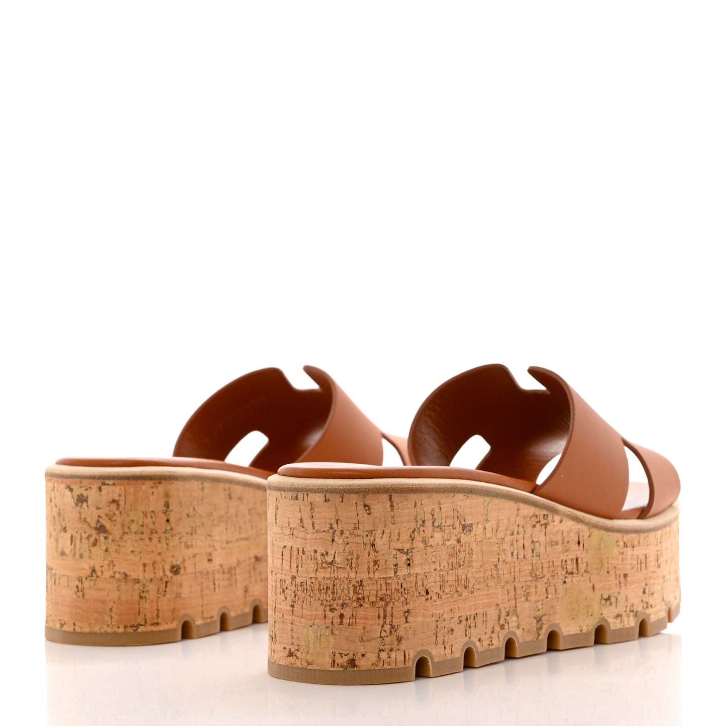 Calfskin Cork Eze 30 Sandals 37 Marron Glaise
