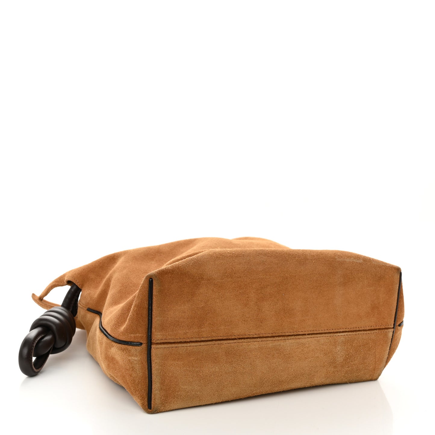 Suede Flamenco Knot Bag Tan
