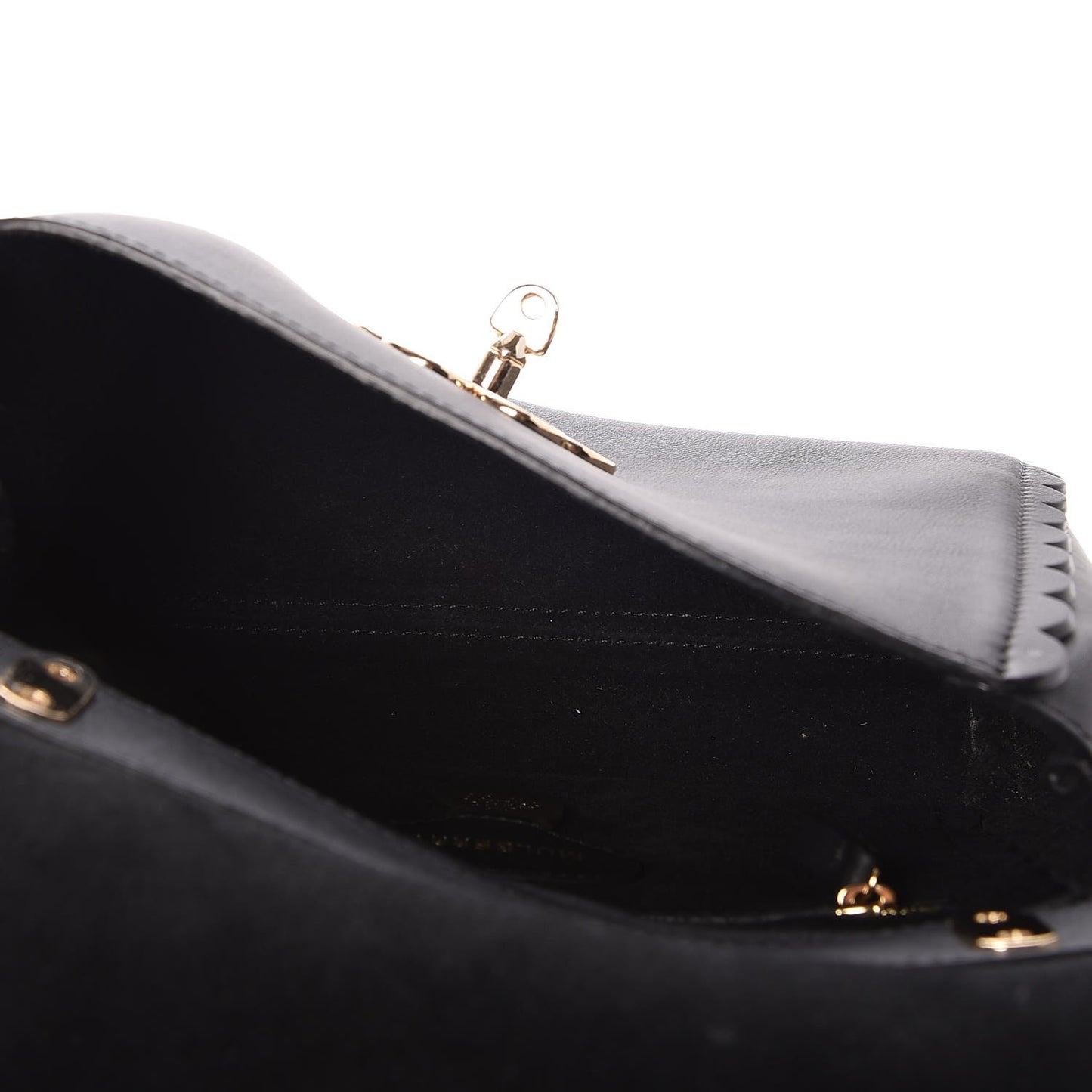 Classic Calfskin Flower Cecily Flap Black
