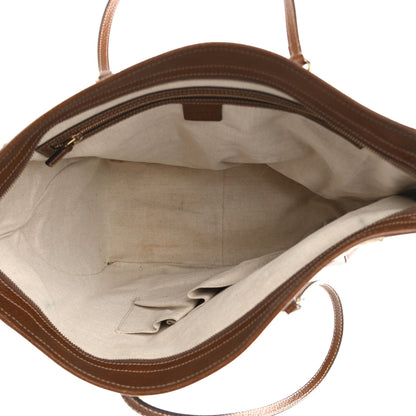 Gucci Monogram Medium Bree Zippered Tote Beige Tabacco 5 of 13