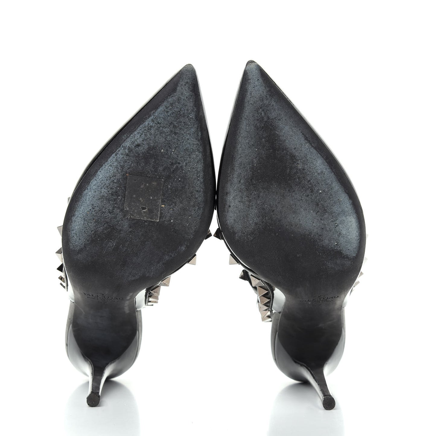 Patent Rockstud Ankle Strap Pumps 37 Black