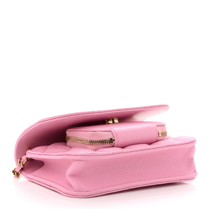 Chanel Caviar Quilted Business Affinity Clutch With Chain Flap Lilac 4 of 12