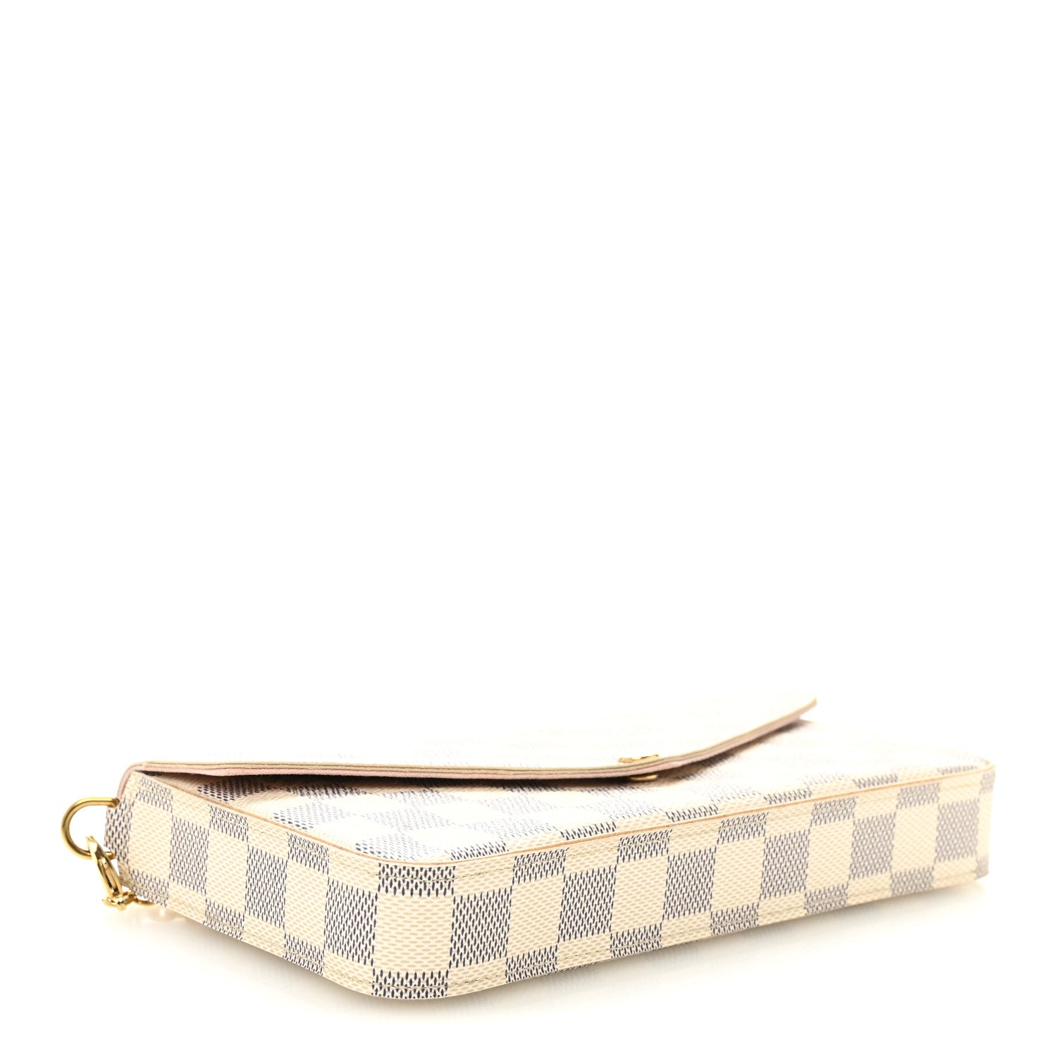 Louis Vuitton Damier Azur Pochette Felicie Chain Wallet Rose Ballerine 5 of 11