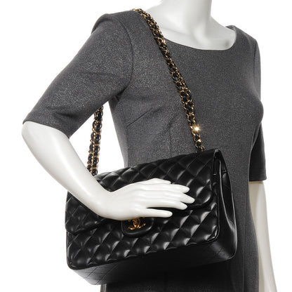 Chanel Lambskin Jumbo Double Flap Black 2 of 8