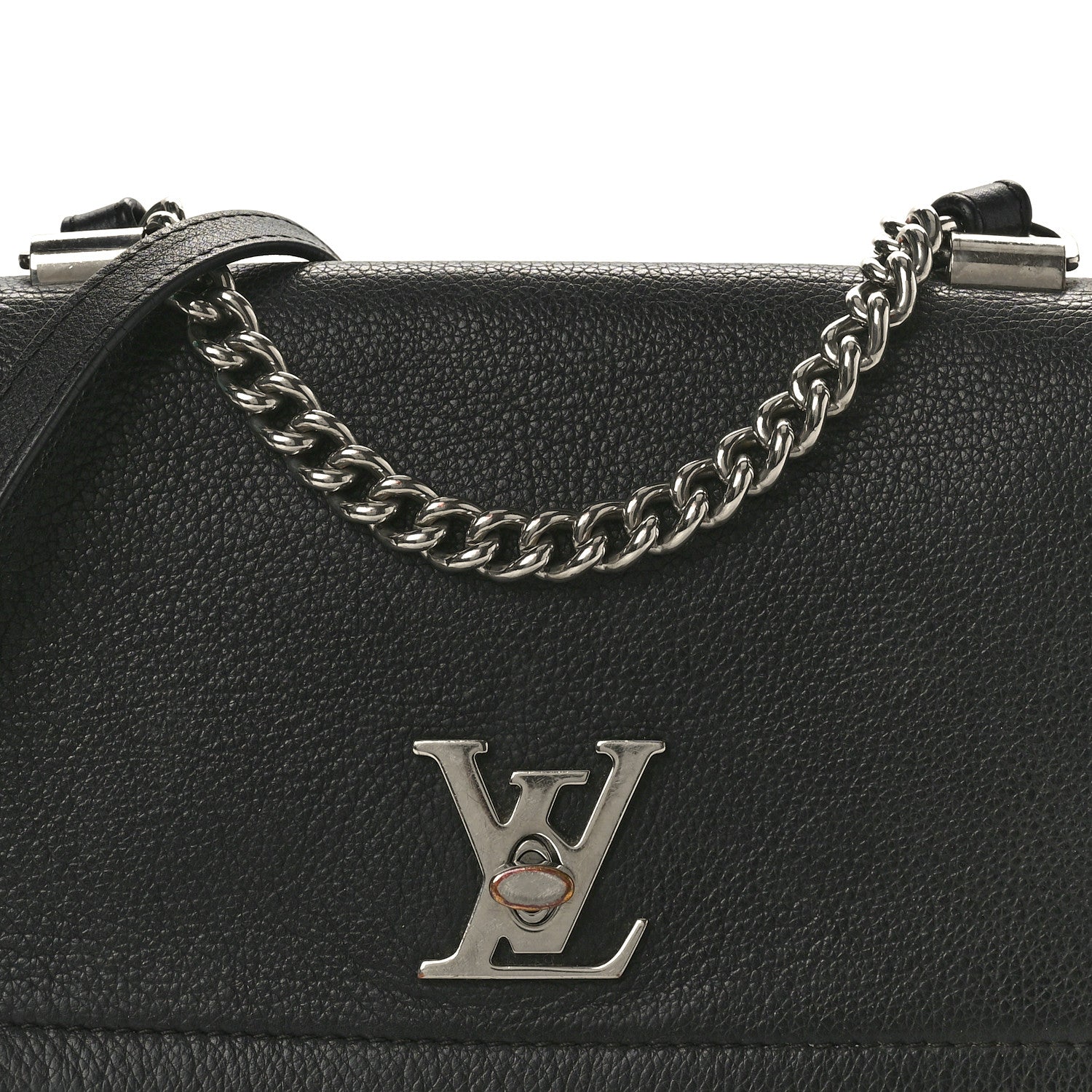 Louis Vuitton Calfskin Lockme II Chain Bag BB Black 6 of 11