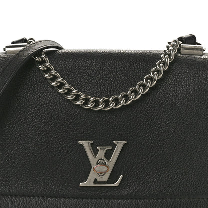 Louis Vuitton Calfskin Lockme II Chain Bag BB Black 6 of 11