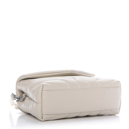 Saint Laurent Calfskin Y Quilted Monogram Toy Loulou Satchel Ivory 4 of 9