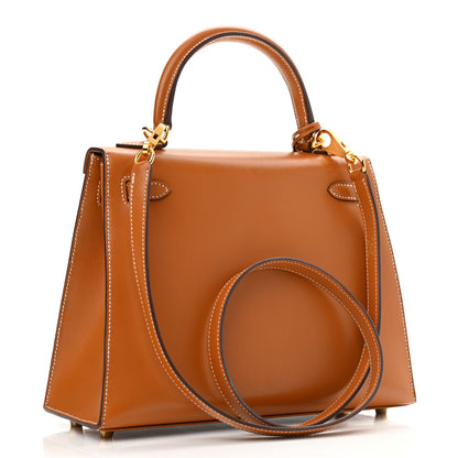 Hermes Veau Butler Kelly Sellier 25 Natural Sable 3 of 17