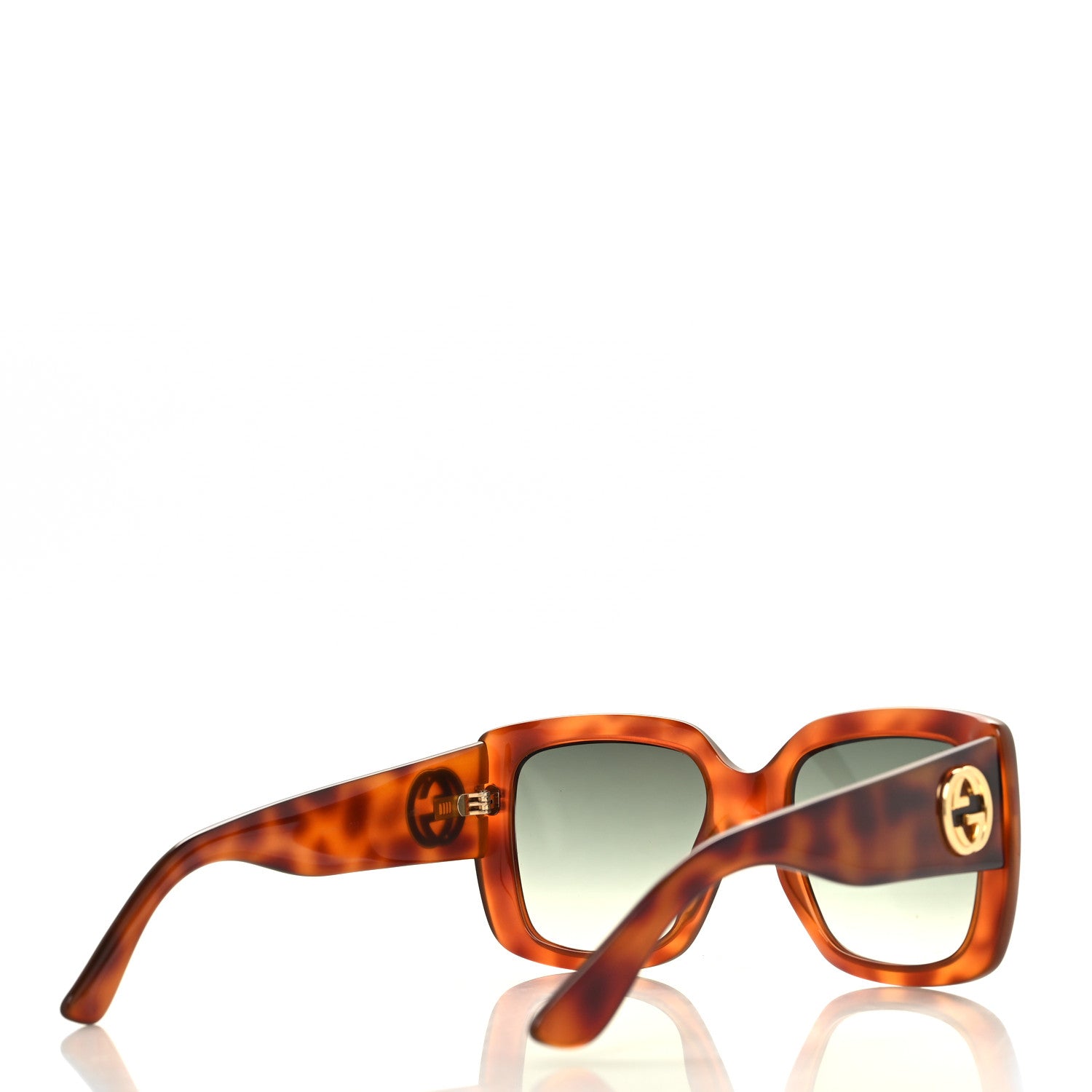 Gucci Acetate Square Frame Sunglasses GG0141S Tortoise 4 of 8