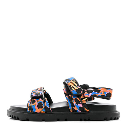 Christian Dior Technical Fabric Mizza Print DiorAct Sandals 38 Multicolor 1 of 9