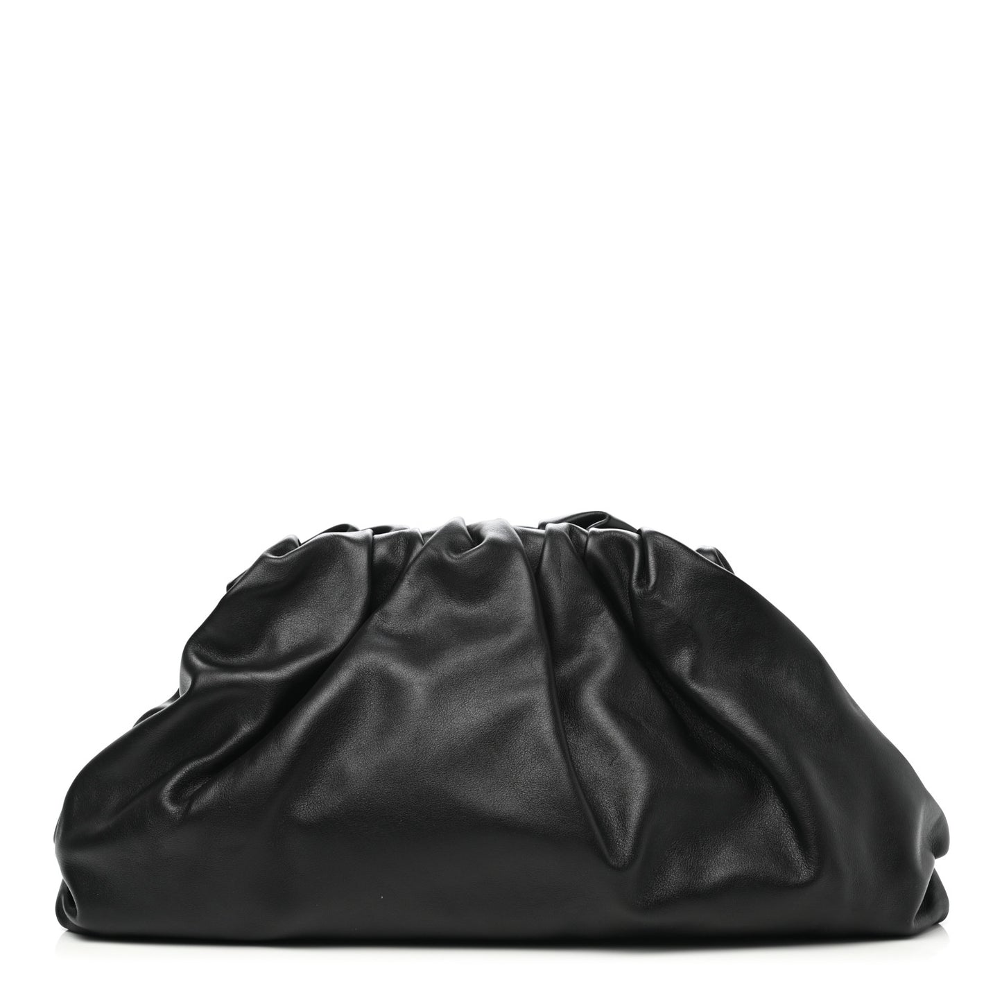 Smooth Butter Calf The Pouch Oversized Clutch Black
