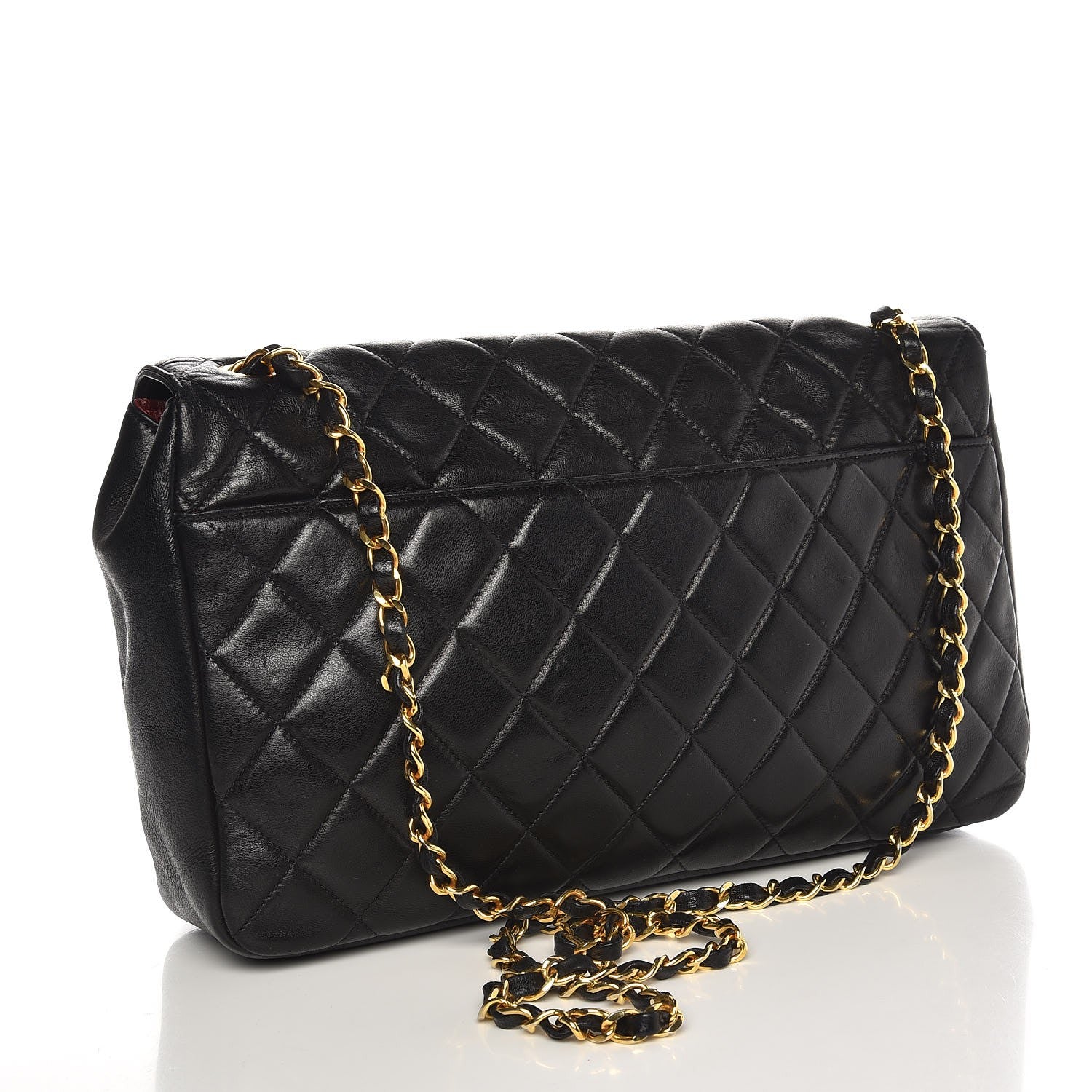 Chanel Lambskin Quilted Jumbo Single Flap Black 3 of 7
