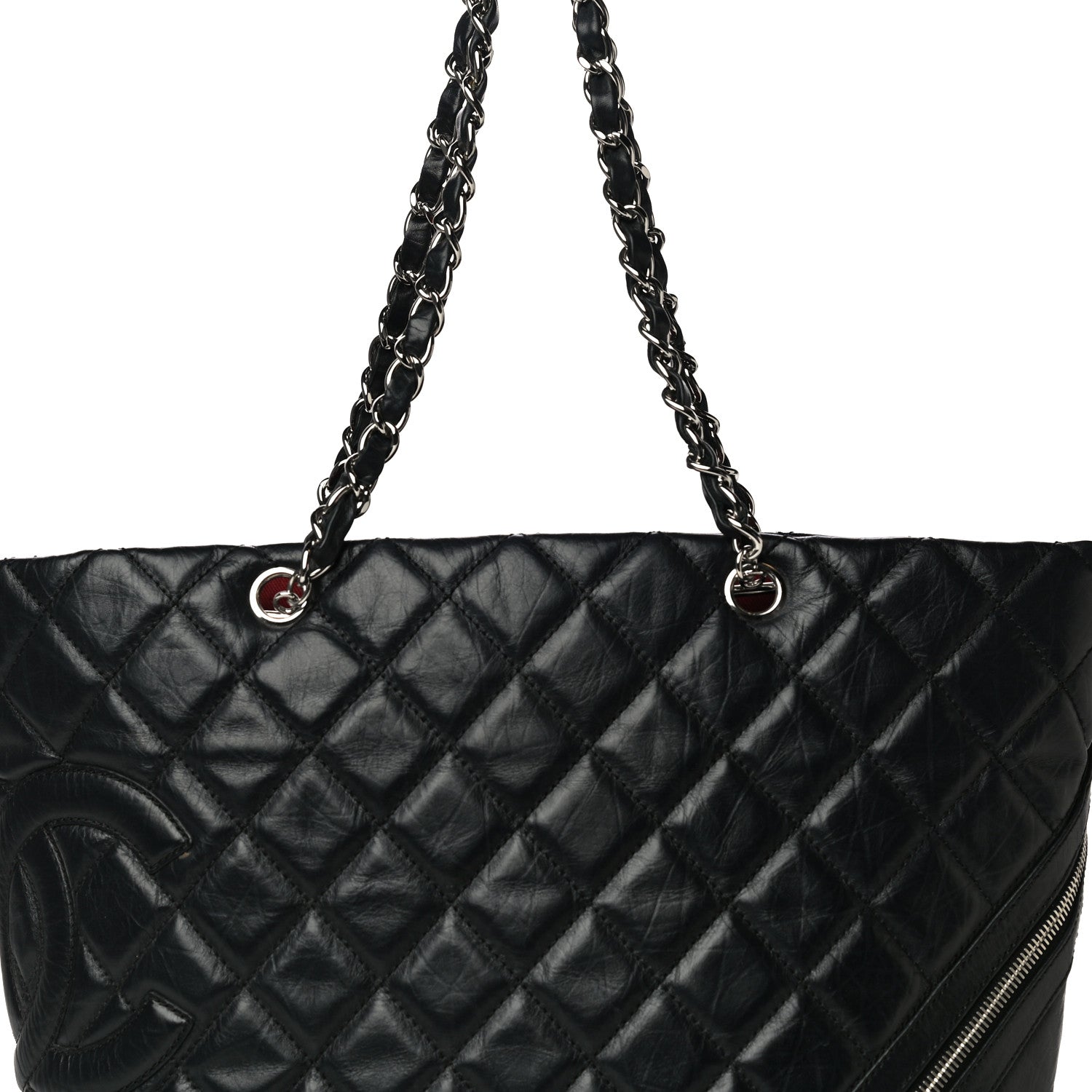 Chanel Aged Calfskin Quilted Large Cotton Club Tote Black 8 of 14