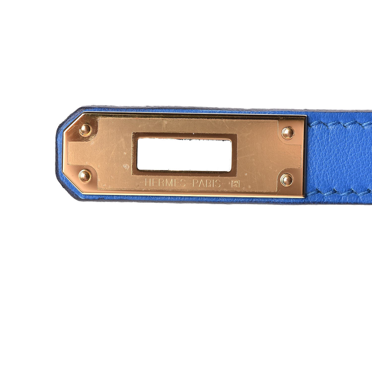 Hermes Swift Kelly Cut Clutch Pochette Bleu Zanzibar 12 of 23