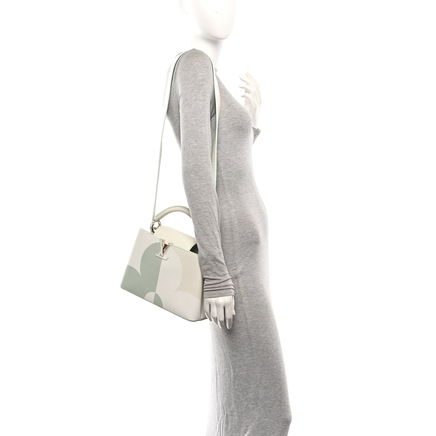 Louis Vuitton Taurillon Monogram Flower Capucines BB Jade 2 of 12
