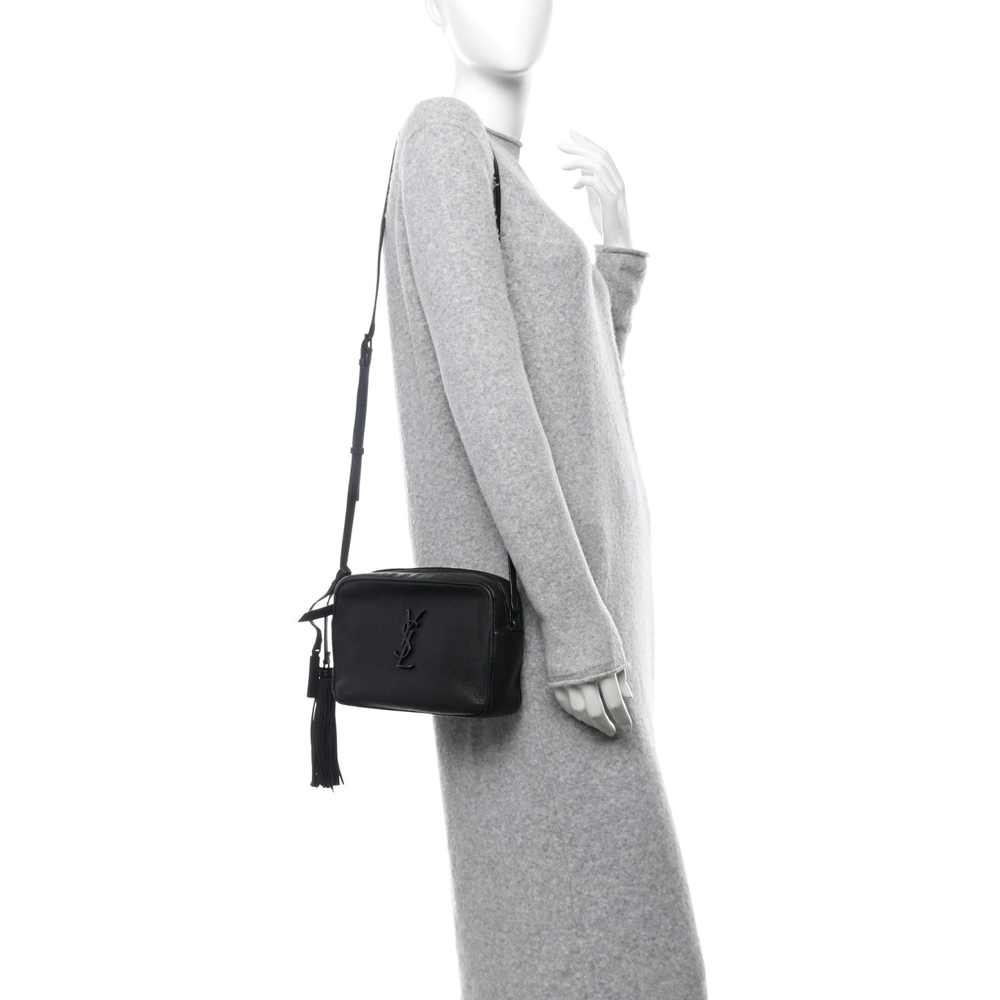 Lambskin Monogram Small Lou Camera Bag Black
