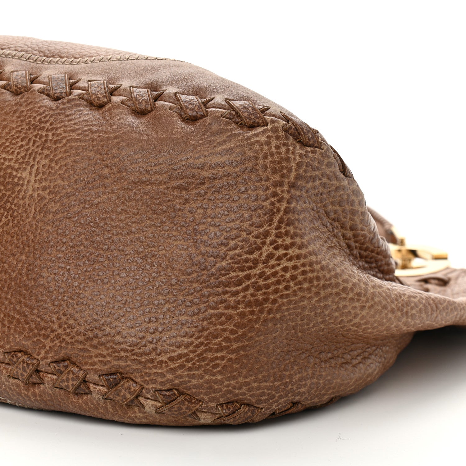 Gucci Grained Calfskin Medium Charlotte Hobo Light Brown 9 of 11