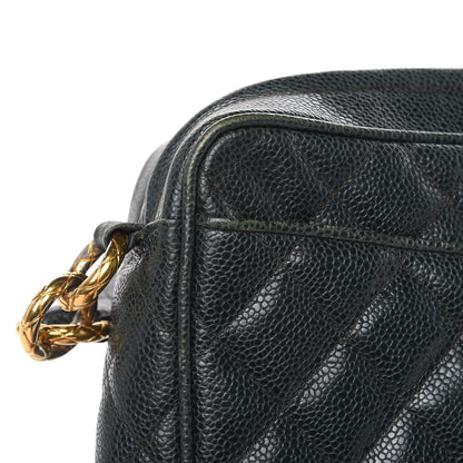 Chanel Caviar Quilted Tassel Camera Bag Dark Green 12 of 18