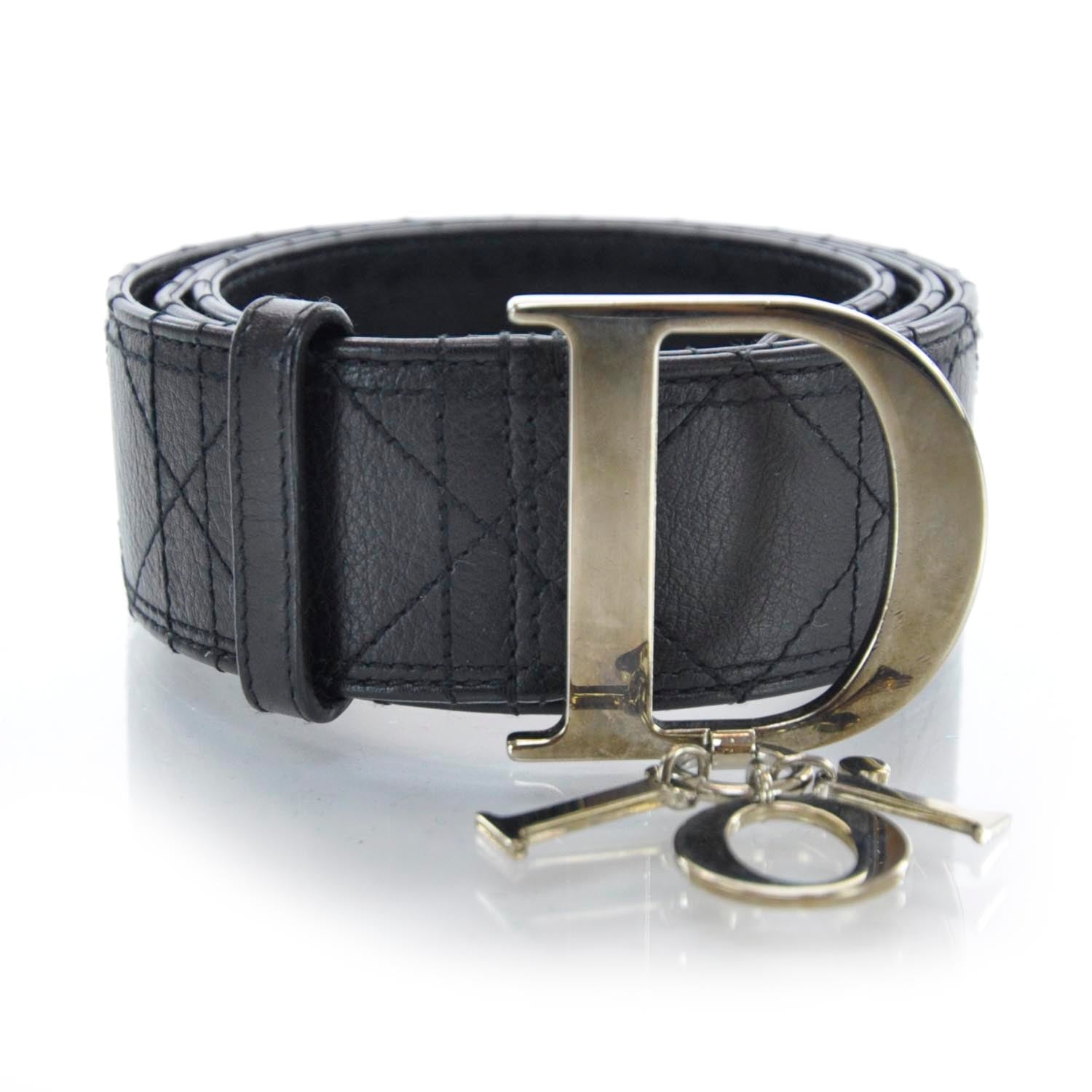 Christian Dior Cannage Belt 85 Black 1 of 5