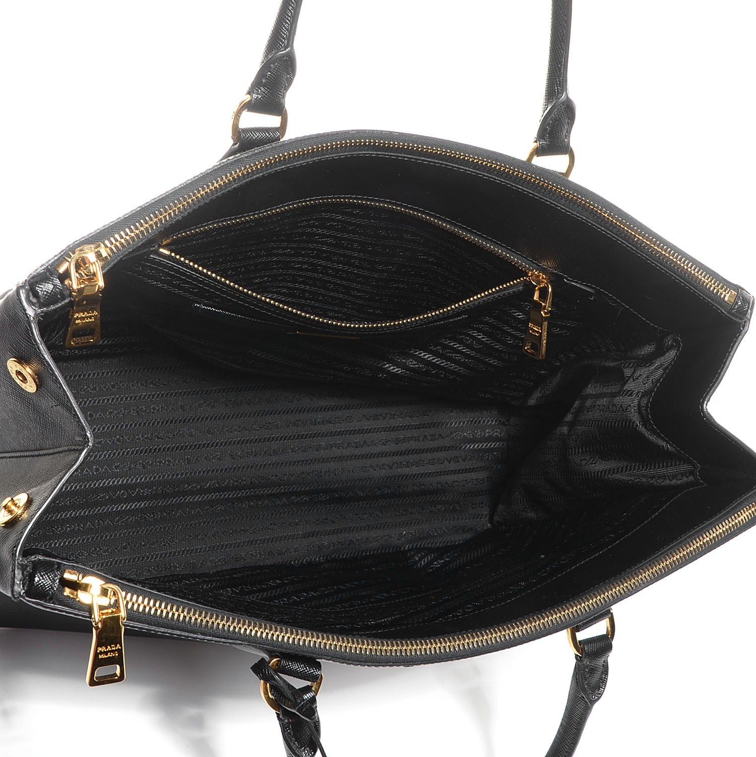 Prada Saffiano Lux Extra Large Galleria Double Zip Tote Black 5 of 10
