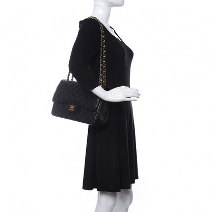 Chanel Caviar Quilted Jumbo Double Flap Black 2 of 10