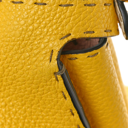 Fendi Cuoio Romano Selleria Chamois Medium Peekaboo Iconic Essentially Satchel Limone Cipria White 11 of 14