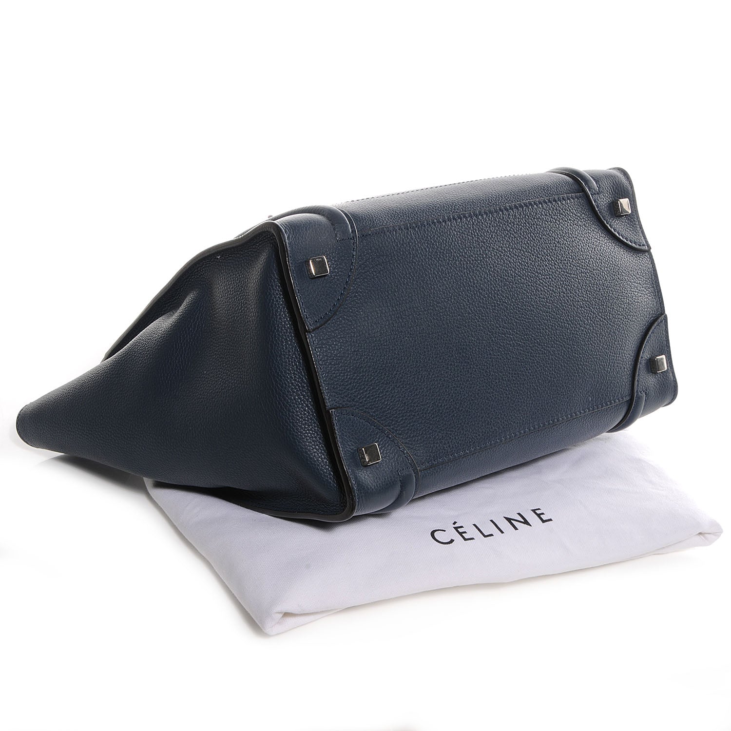 Celine Drummed Calfskin Mini Luggage Orage 4 of 9