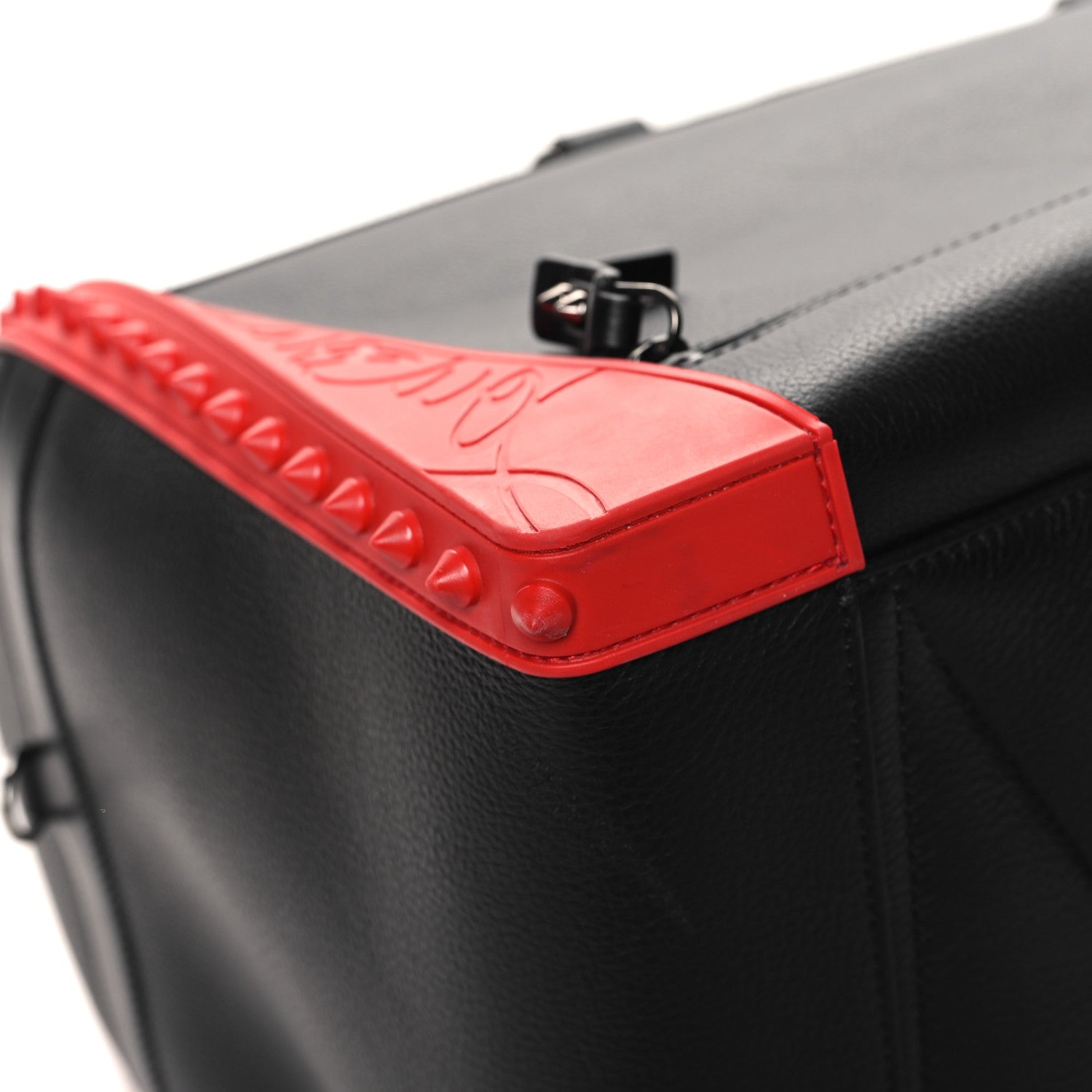 Christian Louboutin Calfskin Sneakender Studded Duffle Bag Black 9 of 16