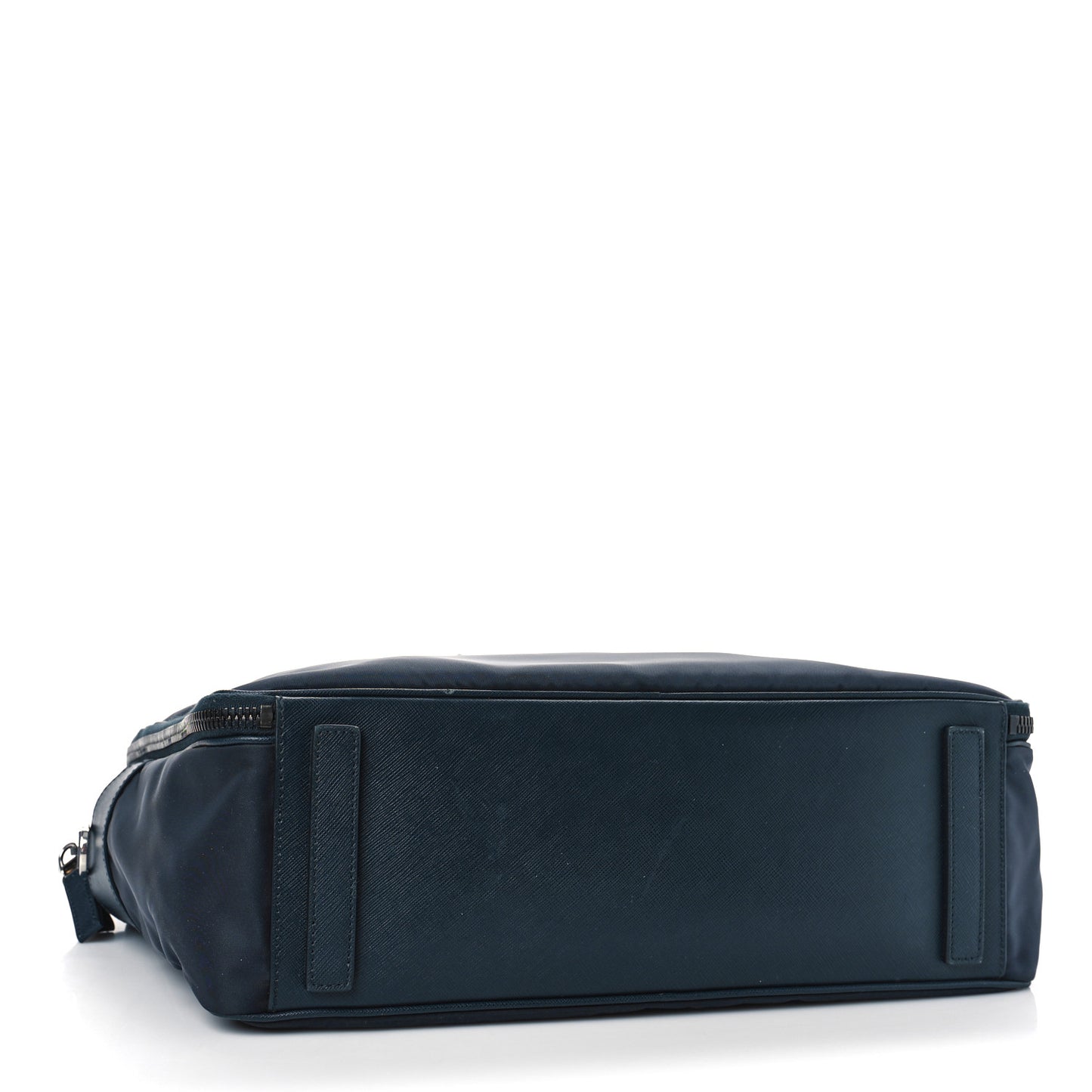 Tessuto Nylon Saffiano Briefcase Blue