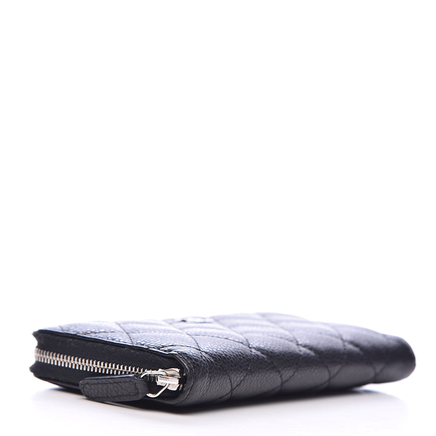 Chanel Caviar Quilted Small Gusset Zip Around Wallet Black 4 of 15