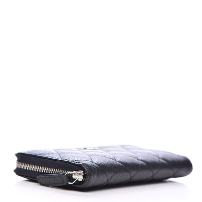 Chanel Caviar Quilted Small Gusset Zip Around Wallet Black 4 of 15