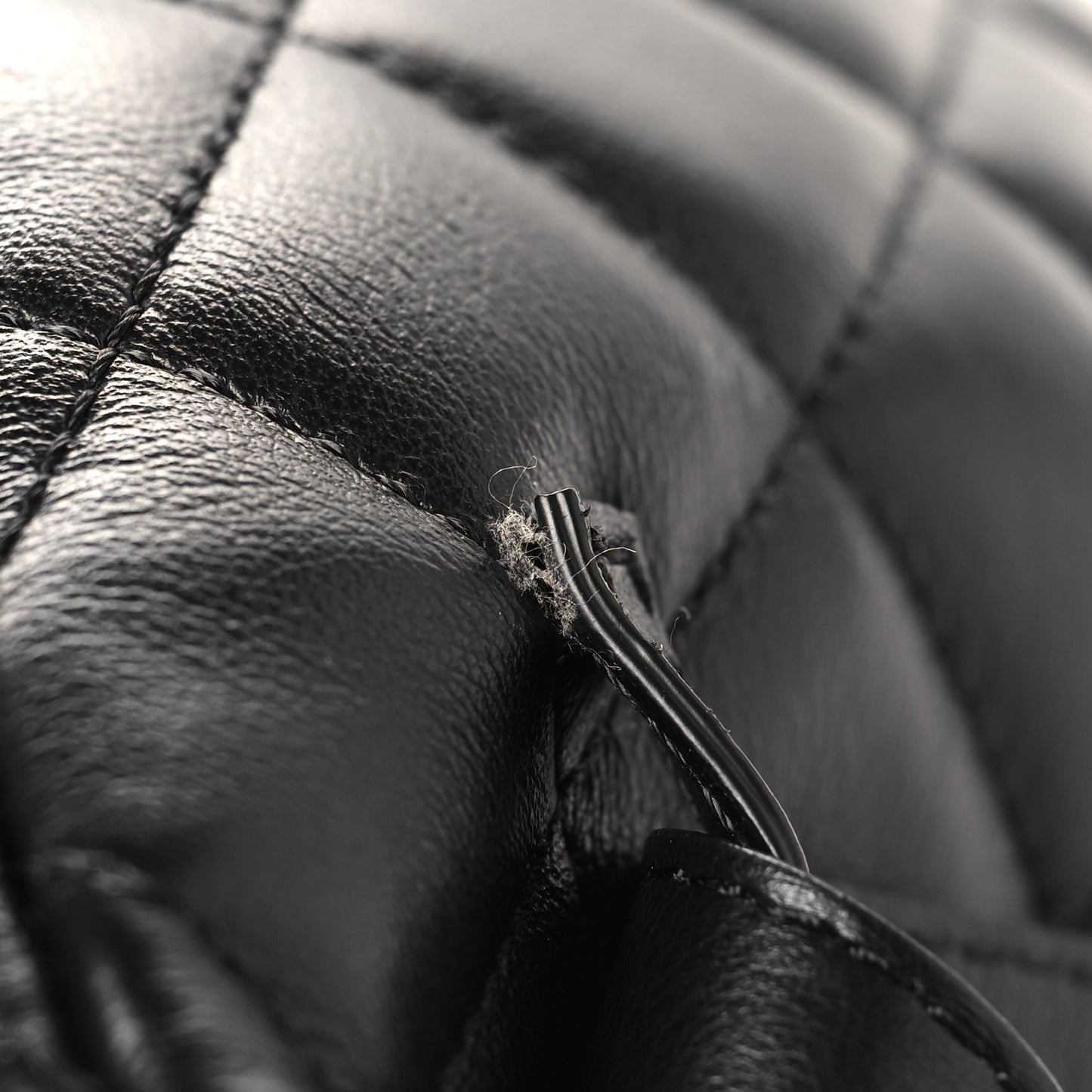 Calfskin Quilted Waist Belt Bag Black