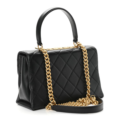 Chanel Lambskin Quilted Medium Trendy Spirit Top Handle Bag Black 3 of 11